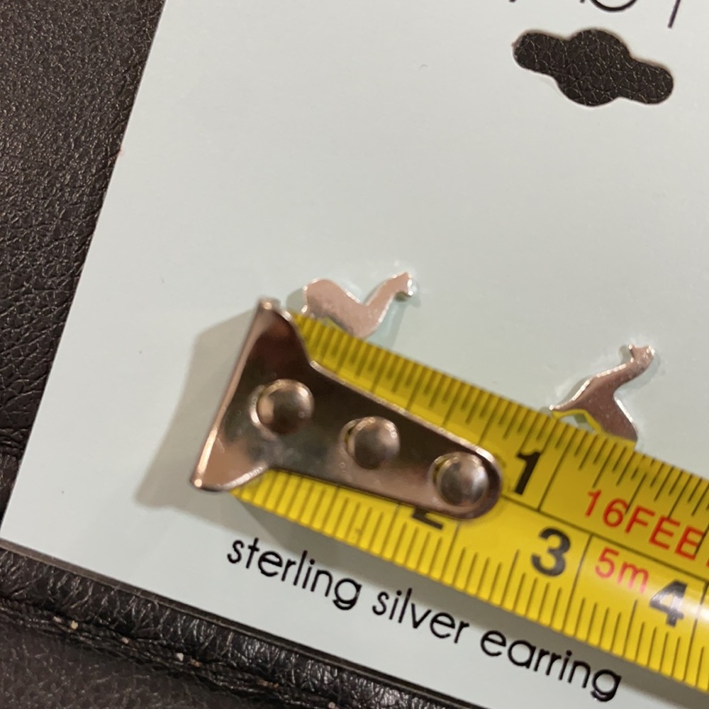 .925 Baby LLAMA Earrings real solid Sterling Silver Fine Jewelry - Picture 6 of 6